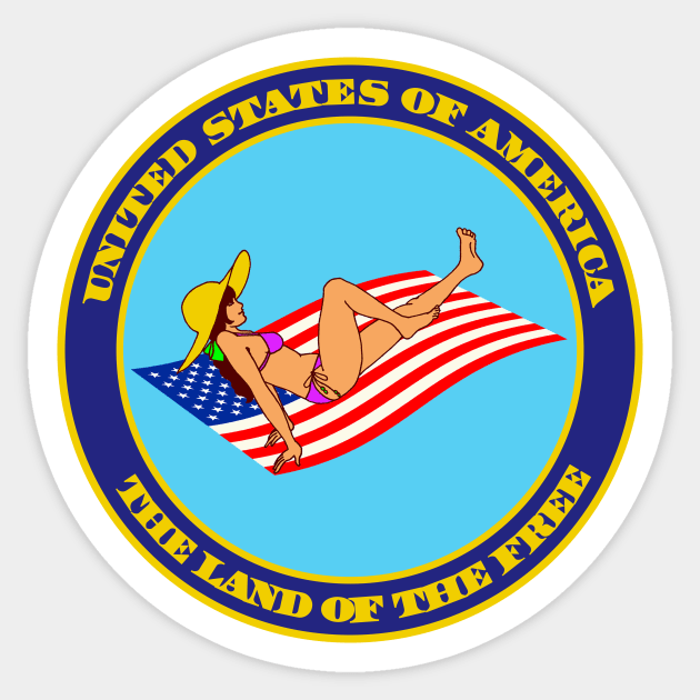 Land of the free Sticker by Soll-E